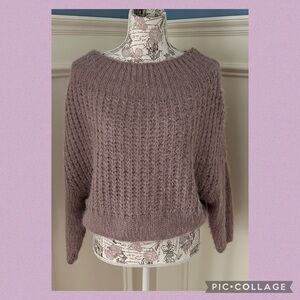 Fuzzy batwing sweater